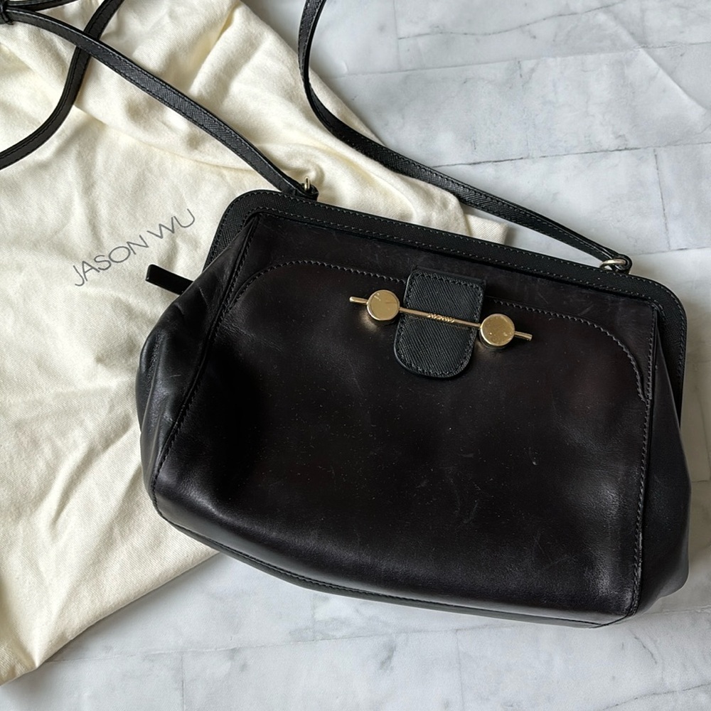 Jason Wu Black Daphne Leather Crossbody Bag